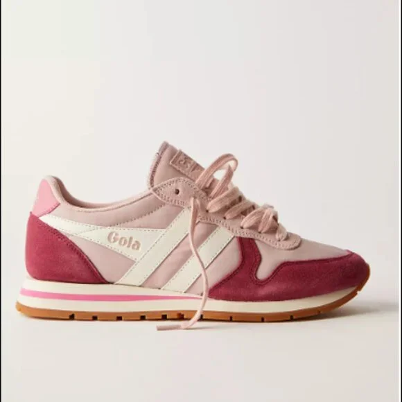 Gola Pink and Burgundy Women's Sneakers - Picture 2 of 3